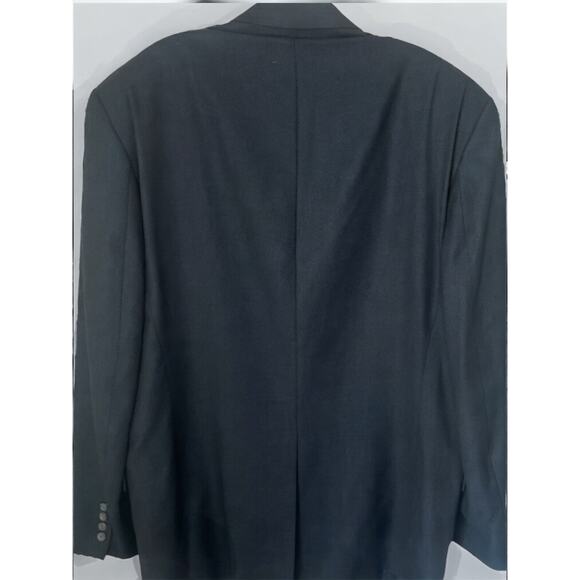 Chaps Ralph Lauren Blazer 46L Navy Wool Cashmere Preppy Old Money Made in Canada - Picture 9 of 9